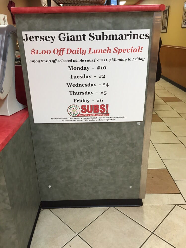 JERSEY GIANT SUBMARINES Updated September 2024 1866 W Grand River