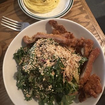 Good Thanks Cafe - Kale Ginger Salad with Chicken added - Cafes Near Me - New York, New York