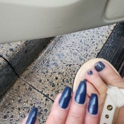 Nail Design - They told me it matched.. until you walk outside.. Navy hands, gray feet..