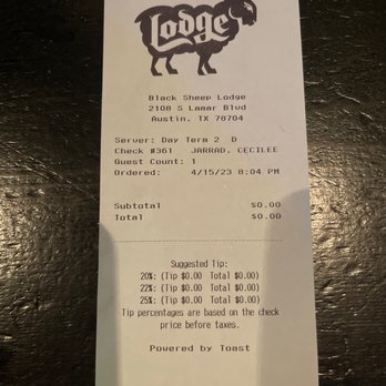 Black Sheep Lodge - Burgers Near Me - Austin, Texas