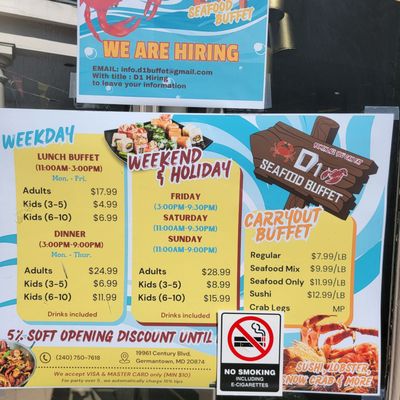 Menu photo 3 D1 Seafood Buffet Germantown, MD