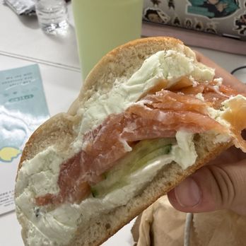 Best Bagel & Coffee - Loc tomato cucumber with wasabi cc - Bagels Near Me - New York, New York