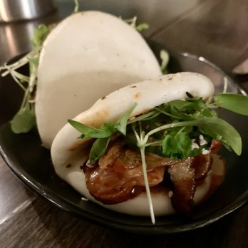 Oakes & Evelyn - 1 Spicy Korean Fried Chicken Steam Bun and 1
Spicy Korean Fried Mushroom Steam Bun both with kimchi, hoisin aioli, pickles. - New American Near Me - Montpelier, Vermont Oakes & Evelyn - 1 Spicy Korean Fried Chicken Steam Bun and 1
Spicy Korean Fried Mushroom Steam Bun both with kimchi, hoisin aioli, pickles. - New American Near Me - Montpelier, Vermont