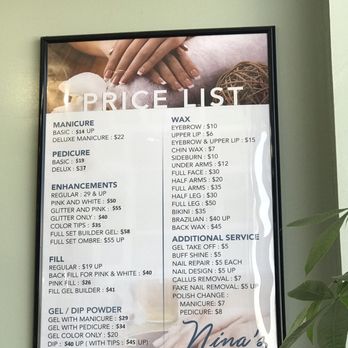 Nina's Nails - New price lists 2019 - Nail Salons Near Me - Los Angeles, California