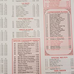 Ming Hing - Menu