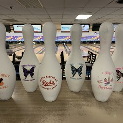 Gilmore Lanes - Custom Autograph bowling pins for our birthday parties