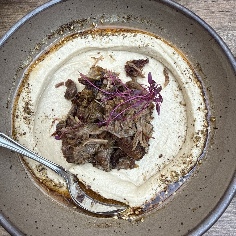 Delbar Middle Eastern - Hummus with lamb - Persian/Iranian Near Me - Atlanta, Georgia