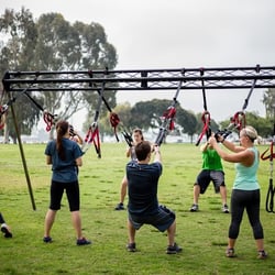 San Diego Core Fitness -North Park Boot Camp - Getting some pure core work done on the suspension training system we invented to get it all done outside.