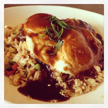 Moena Café - Short-rib loco moco over fried rice - Cafes Near Me - Honolulu, Hawaii Moena Café - Short-rib loco moco over fried rice - Cafes Near Me - Honolulu, Hawaii