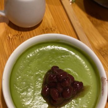 Kyuramen - Cherry Hill - Matcha Pudding with Red Bean - Ramen Near Me - Cherry Hill, New Jersey