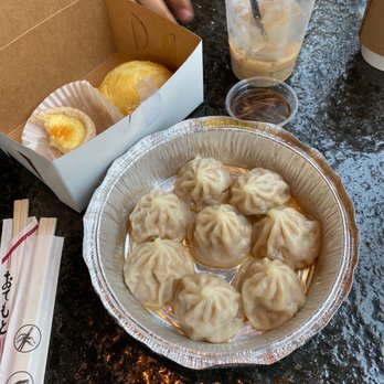 Sweet Bean - Shanghai soup dumplings/ XLB, egg tart, BBQ pork bun, and iced coffee with oat milk - Bakeries Near Me - Chicago, Illinois Sweet Bean - Shanghai soup dumplings/ XLB, egg tart, BBQ pork bun, and iced coffee with oat milk - Bakeries Near Me - Chicago, Illinois