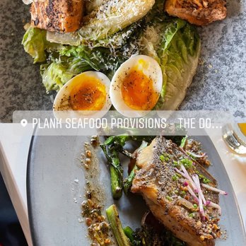 Plank Provisions - Ceasar salad with grilled salmon & blackened redfish - Seafood Near Me - Austin, Texas Plank Provisions - Ceasar salad with grilled salmon & blackened redfish - Seafood Near Me - Austin, Texas
