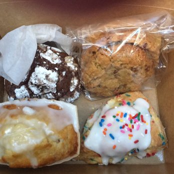 Fluff Bake Bar - Counter clockwise) Ugly but Good Cookies, Lemon Pound Cake, Birthday Cake Scone, Day Old Ccokies, which included the awesome Couch Potato. - Bakeries Near Me - Houston, Texas