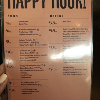 Earls Kitchen + Bar - Happy Hour Menu - Cocktail Bars Near Me - Plano, Texas