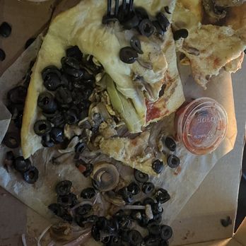 ZeroZero39 Pizzeria - Veggie calzone with olives, but not much else. - Pizza Near Me - Huntington Beach, California
