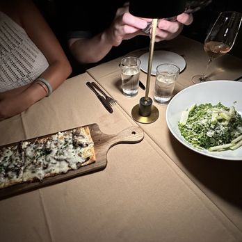 The Consulate - Midtown - Mushroom & Truffle Flatbread Brussels And Kale Salad - French Near Me - New York, New York The Consulate - Midtown - Mushroom & Truffle Flatbread Brussels And Kale Salad - French Near Me - New York, New York