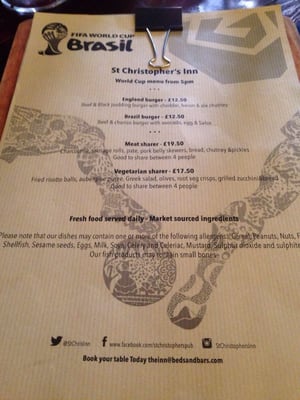 Menu photo 8 St Christophers Inn London, XGL Menu photo 8 St Christophers Inn London, XGL