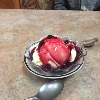 Outpost Restaurant - Huckleberry Sundae - American Near Me - West Yellowstone, Montana Outpost Restaurant - Huckleberry Sundae - American Near Me - West Yellowstone, Montana