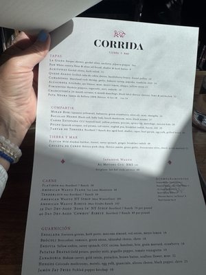 Menu photo 1 Corrida Boulder, CO