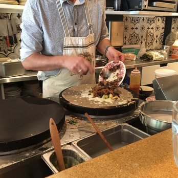 Spanel - Making a wonderful Crêpe Creation! - Creperies Near Me - Montreal, Quebec