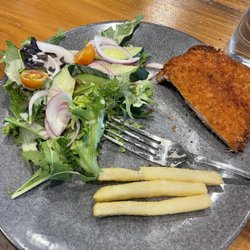Settlers - Half of a pork schnitzel dinner