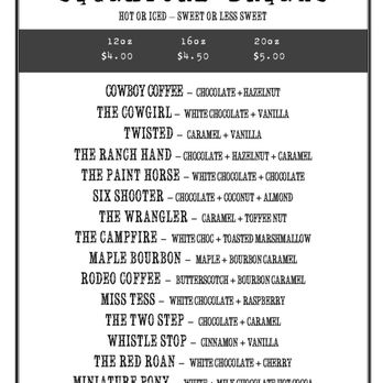 The Pony Expresso - a list of drinks - Coffee & Tea Near Me - Canton, Texas The Pony Expresso - a list of drinks - Coffee & Tea Near Me - Canton, Texas