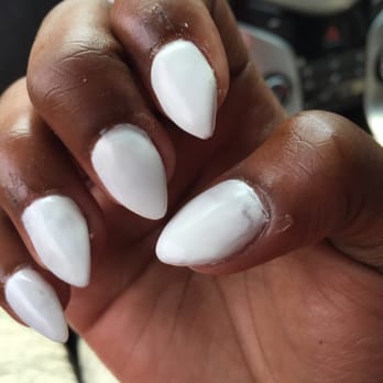 Miracle Nails - Horrible manicure. The shape is wrong and the polish clearly wasn't applied right nor did they clean up the excess polish l. - Nail Salons Near Me - Houston, Texas