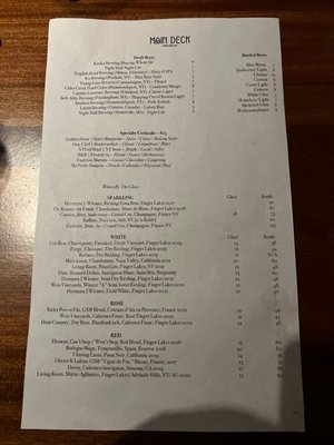 Menu photo 6 Main Deck Penn Yan, NY