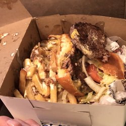 WNB Factory Wings & Burger - What was supposed to be a Philly Cheesesteak is a dry crumbly flavorless burger
