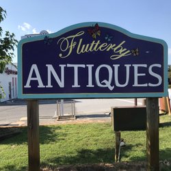 Flutterby Antiques Uniques & Gifts - Flutterby Antiques Sign