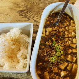 Mapo Tofu [V] with steamed rice