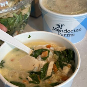 Mendocino Farms - Lemon chicken & farro Soup - Salad Near Me - Costa Mesa, California