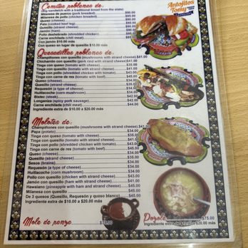 Antojitos Tomy - Menu - Tacos Near Me - Puebla, PUE Antojitos Tomy - Menu - Tacos Near Me - Puebla, PUE