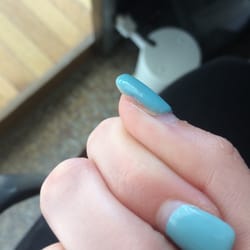 Tina's Nails - Hint of my previous pink under the blue