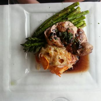 Cafe Pamlico - The duck with sweet potato au gratin and asparagus - Seafood Near Me - Buxton, North Carolina Cafe Pamlico - The duck with sweet potato au gratin and asparagus - Seafood Near Me - Buxton, North Carolina