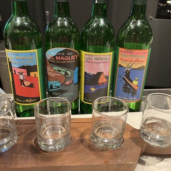 Paddlefish - Mescal tequila flight - Seafood Near Me - Orlando, Florida Paddlefish - Mescal tequila flight - Seafood Near Me - Orlando, Florida