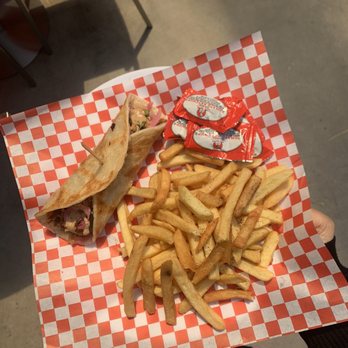 Rollin Phatties - Chicken tikka phattie with side of regular fries - Pakistani Near Me - Houston, Texas