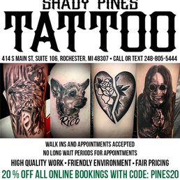 Exterior photo of Shady Pines Tattoo - Rochester, Michigan Exterior photo of Shady Pines Tattoo - Rochester, Michigan