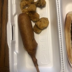 Ms Burger - Corn dog and fried pickles