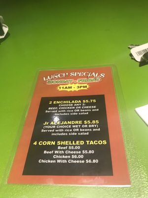 Menu photo 8 Lupe's Flint, MI