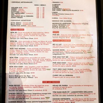 Saigón - Menu - Vietnamese Near Me - Buenos Aires, C
