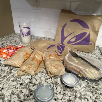 Taco Bell - Cantina Chicken Quesadilla, 3 Cheesy Double Beef Burrito, Nacho Fries, and a Dragonfruit Freeze - Fast Food Near Me - Sanger, California