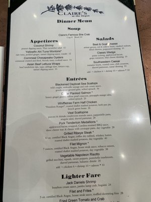Menu photo 3 Claire's at the Depot Warrenton, VA Menu photo 3 Claire's at the Depot Warrenton, VA