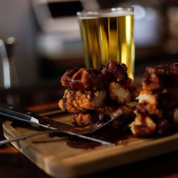 Treehouse CDA - Chicken and Waffles with blue berry compote