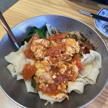 Changan Kitchen - Biang biang noodles with tomato and egg - Chinese Near Me - West Covina, California Changan Kitchen - Biang biang noodles with tomato and egg - Chinese Near Me - West Covina, California
