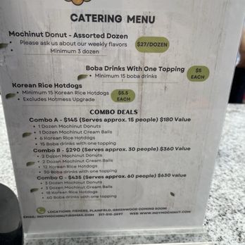 Mochinut Fishers - Catering menu - Bubble Tea Near Me - Fishers, Indiana