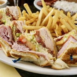 Club Sandwich!!
Ham, Turkey, Bacon, and American Cheese.