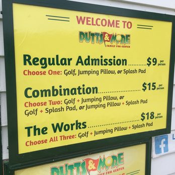 Putts and More - Admission prices - Mini Golf Near Me - Holliston, Massachusetts