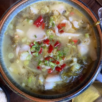 Dumpling Kitchen Noe Valley - Szechuan Fish Fillet w/Pickled Cabbage in House Broth - Shanghainese Near Me - San Francisco, California