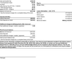 Cortland Las Colinas by Cortland Management - Military transfer with $6k in charges....
